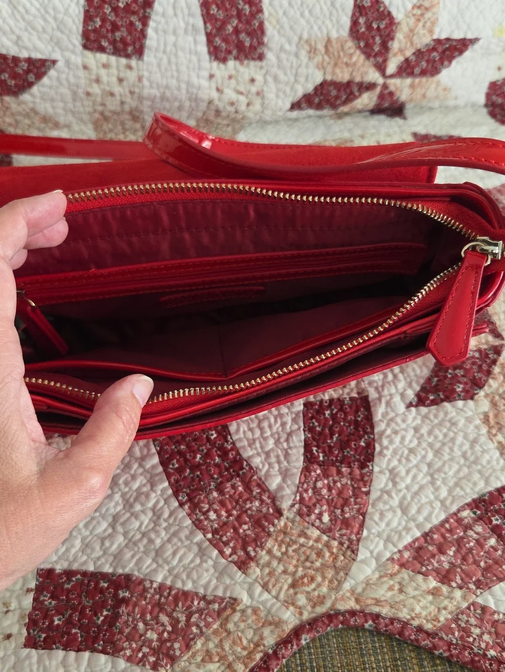 Valentino by Mario Red Crossbody Vegan Leather NWOT